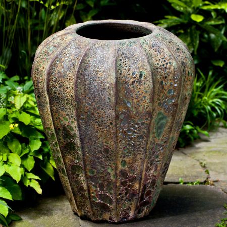 Campania Glazed Balareas Jar Planter Angkor Green