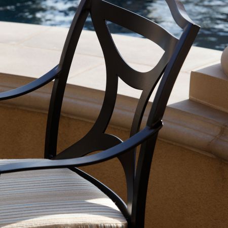 Craftsmanship Closeup Of The OW Lee Madison Dining Arm Chair