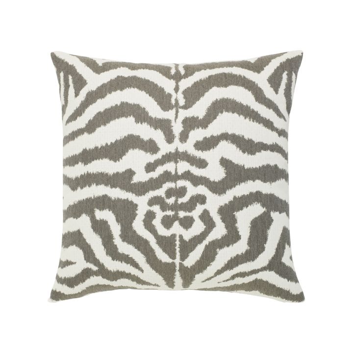 Elaine Smith Zebra Gray Throw Pillow