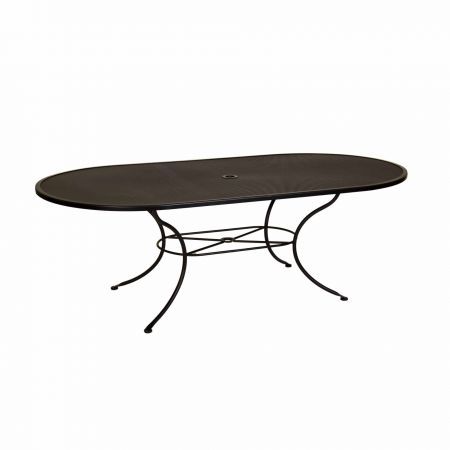 OW Lee 84x44 Oval Micro Mesh Dining Table