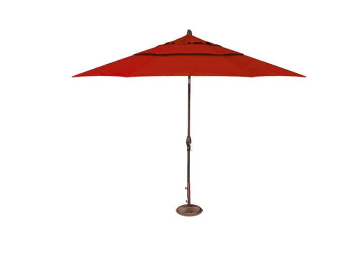 Treasure Garden 11′ Auto Tilt Umbrella – Jockey Red